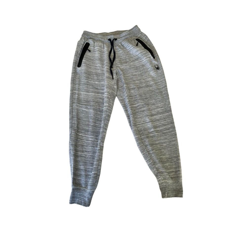 Spyder Active Joggers Adult Size Medium Gray Zip Pockets Drawstring